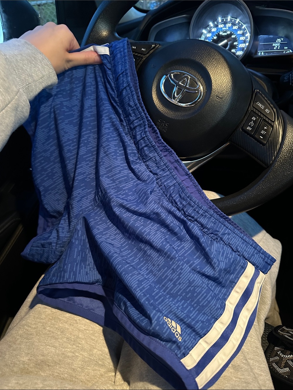Vintage adidas Royal Blue Athletic Shorts with White Stripes